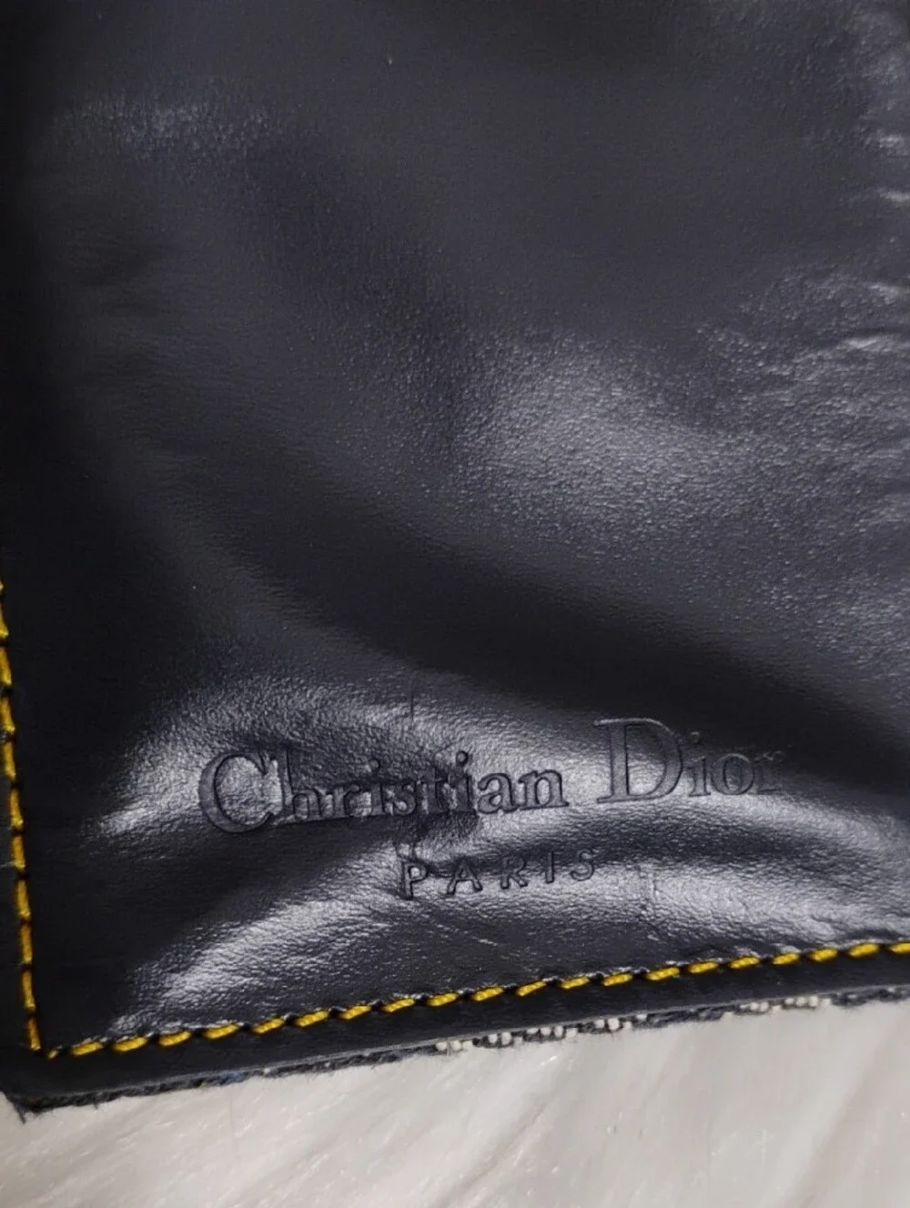 SALE! Christian Dior Navy Monogram Canvas Saddle Wallet W/Card